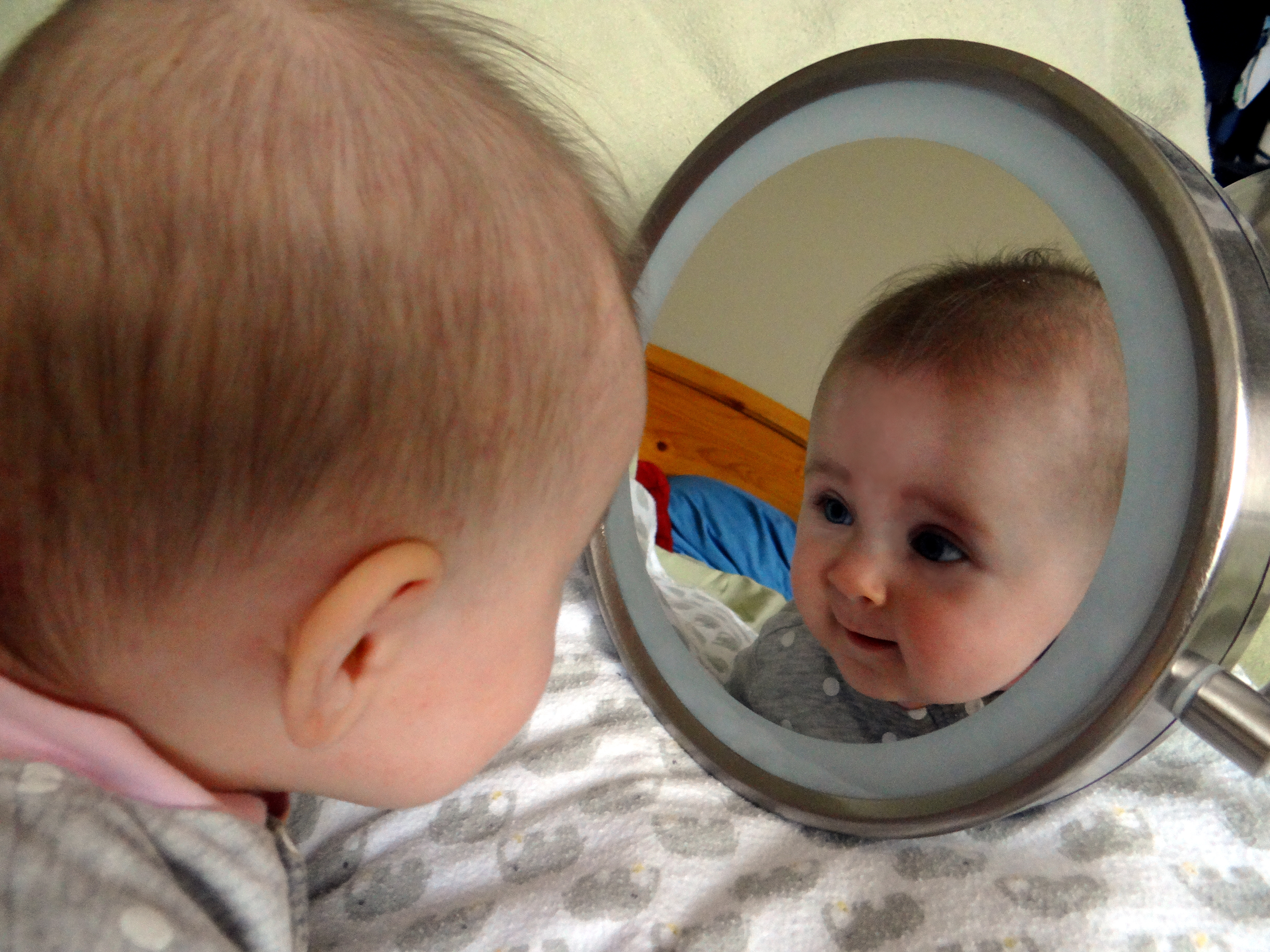 Tummy time with a mirror