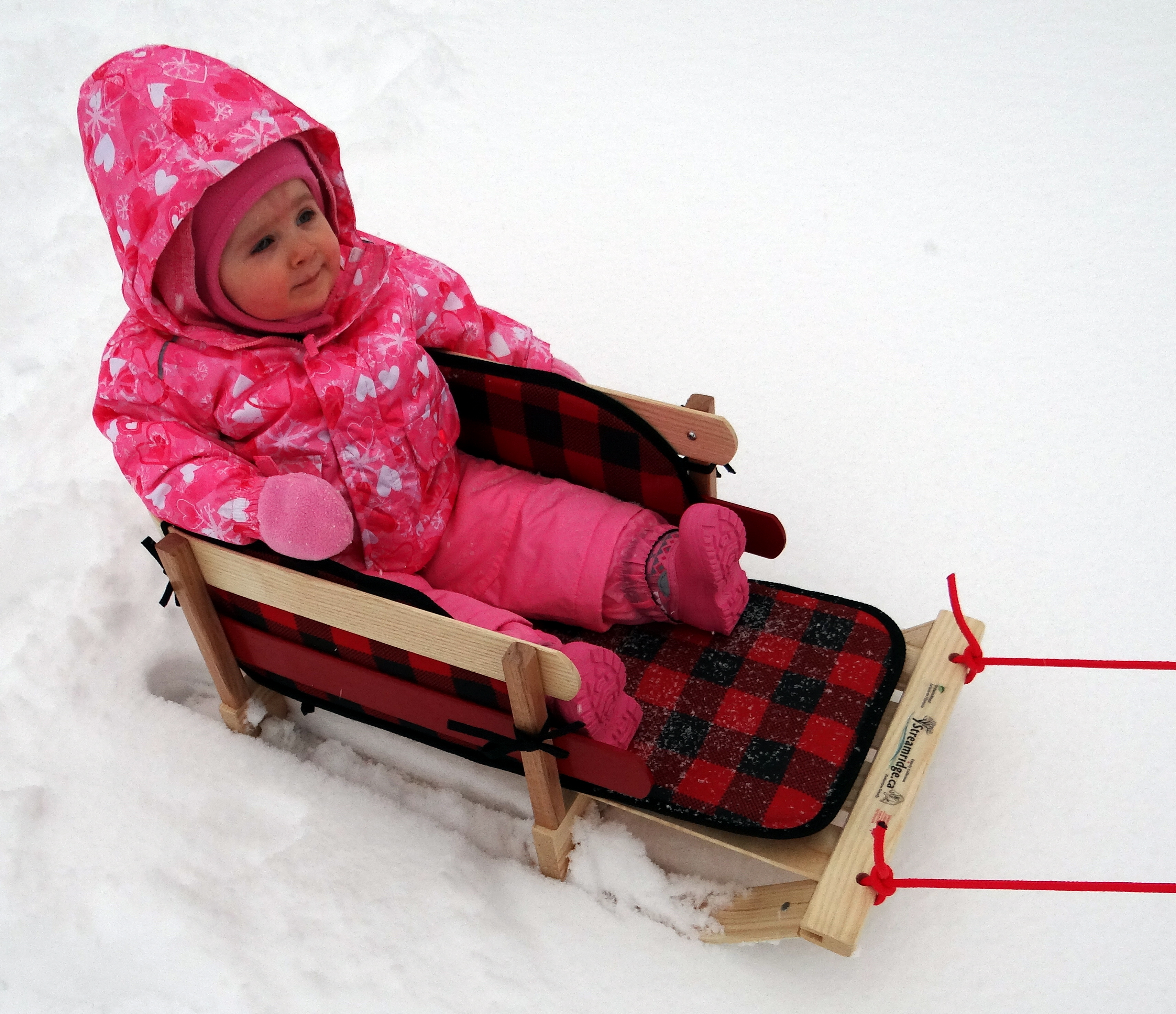 Baby in a sled
