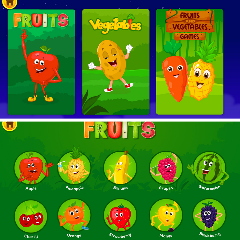 KidloLand fruits game